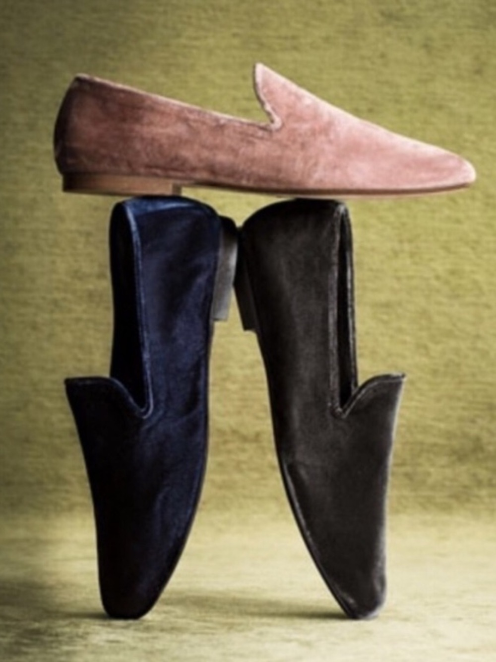 Vince Bray Velvet Smoking Loafers - Picture 14 of 15